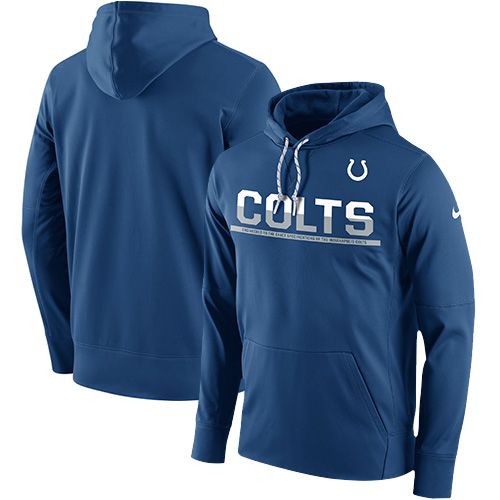 Men's Indianapolis Colts Nike Royal Sideline Circuit Pullover Performance Hoodie